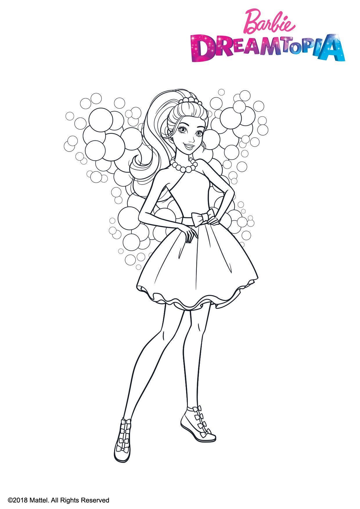 Kids-n-fun.com | Coloring page Barbie Dreamtopia Barbie Fairy Bubbles 2